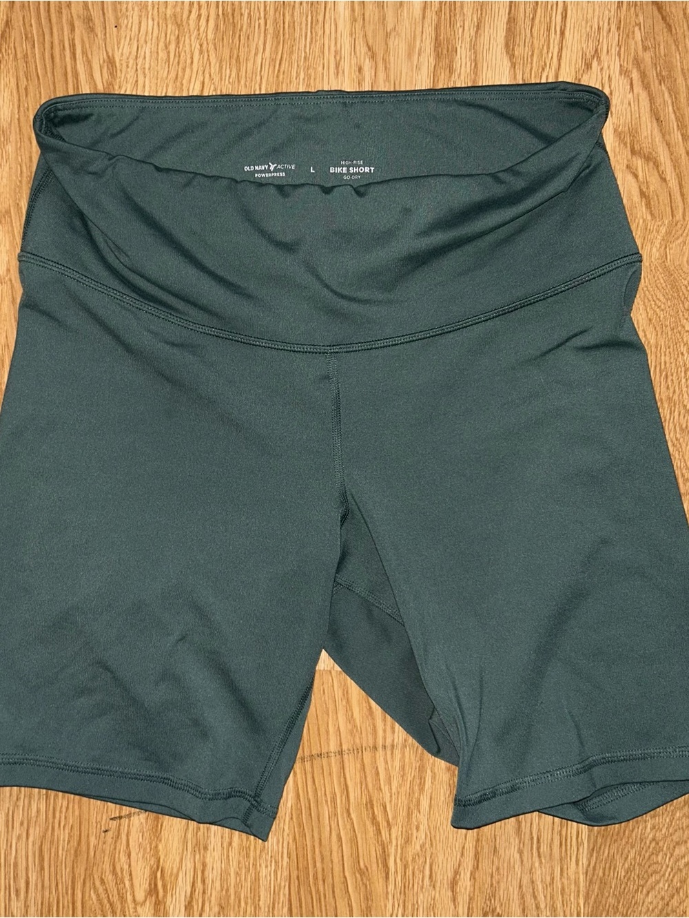 Old Navy (L) Active Deep Green High-Rise Bike Shorts